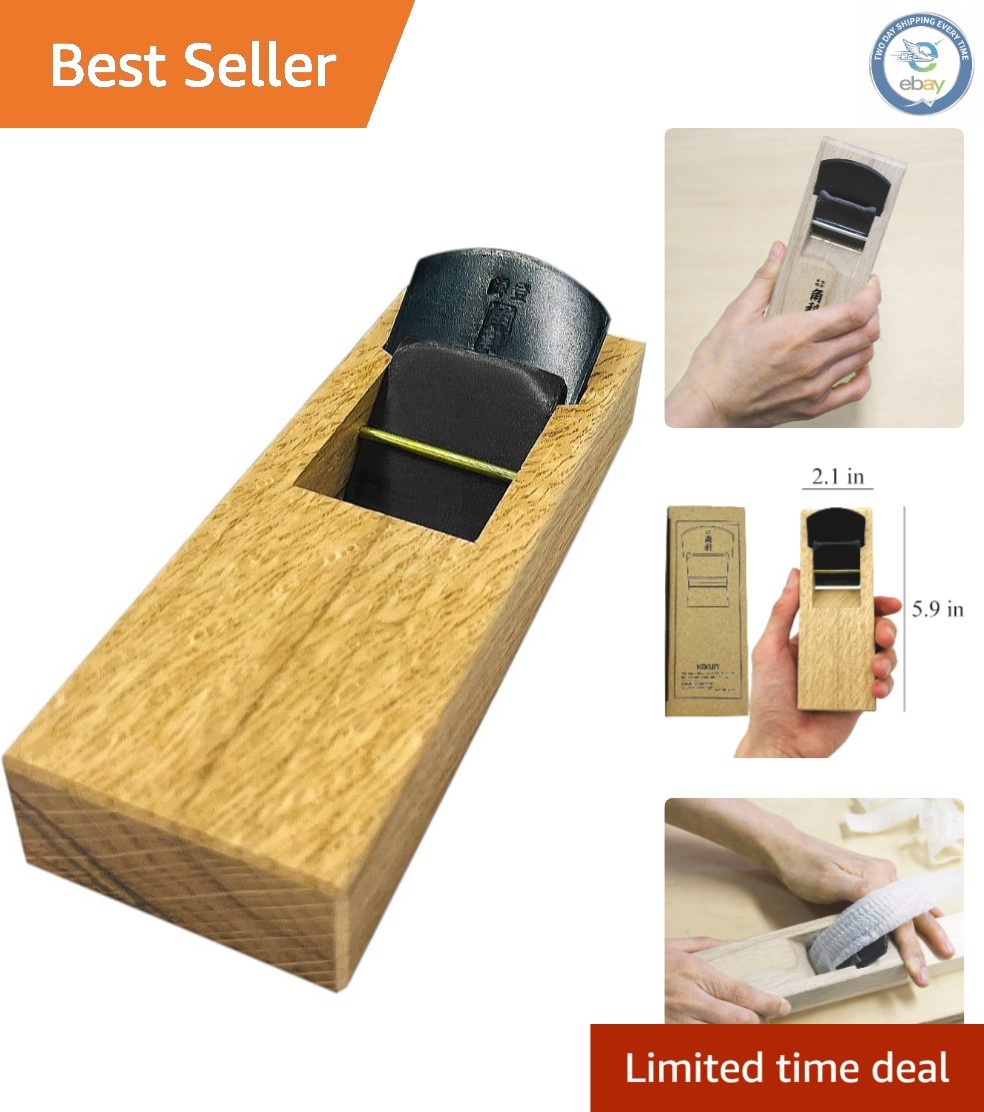 42mm Japanese Hand Plane KANNA - Eco Oak Compact Woodworking Tool, 5.9x2.1x1.6