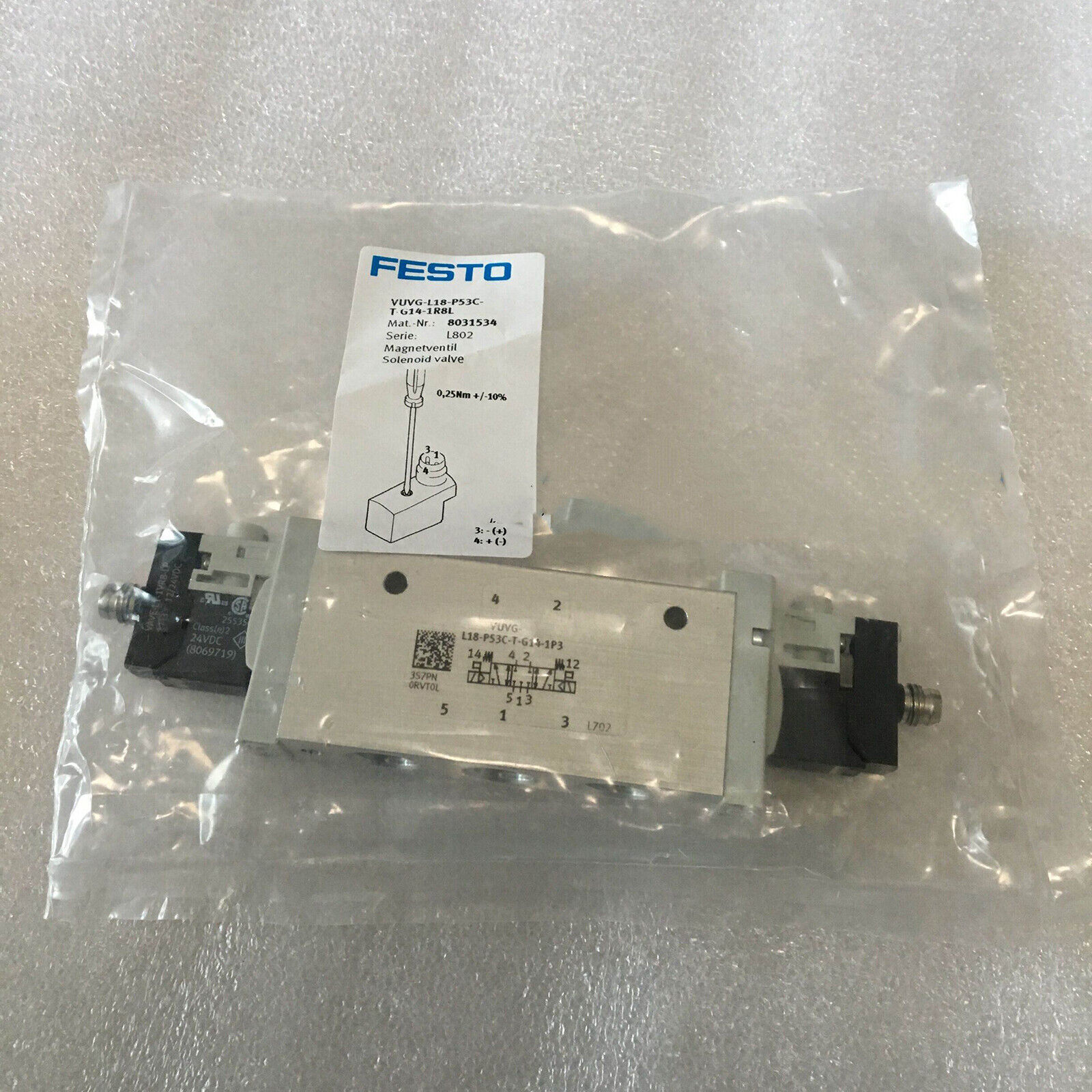 1PC FESTO VUVG-L18-P53C-T-G14-1R8L 8031534 Solenoid Valve New Expedited Shipping