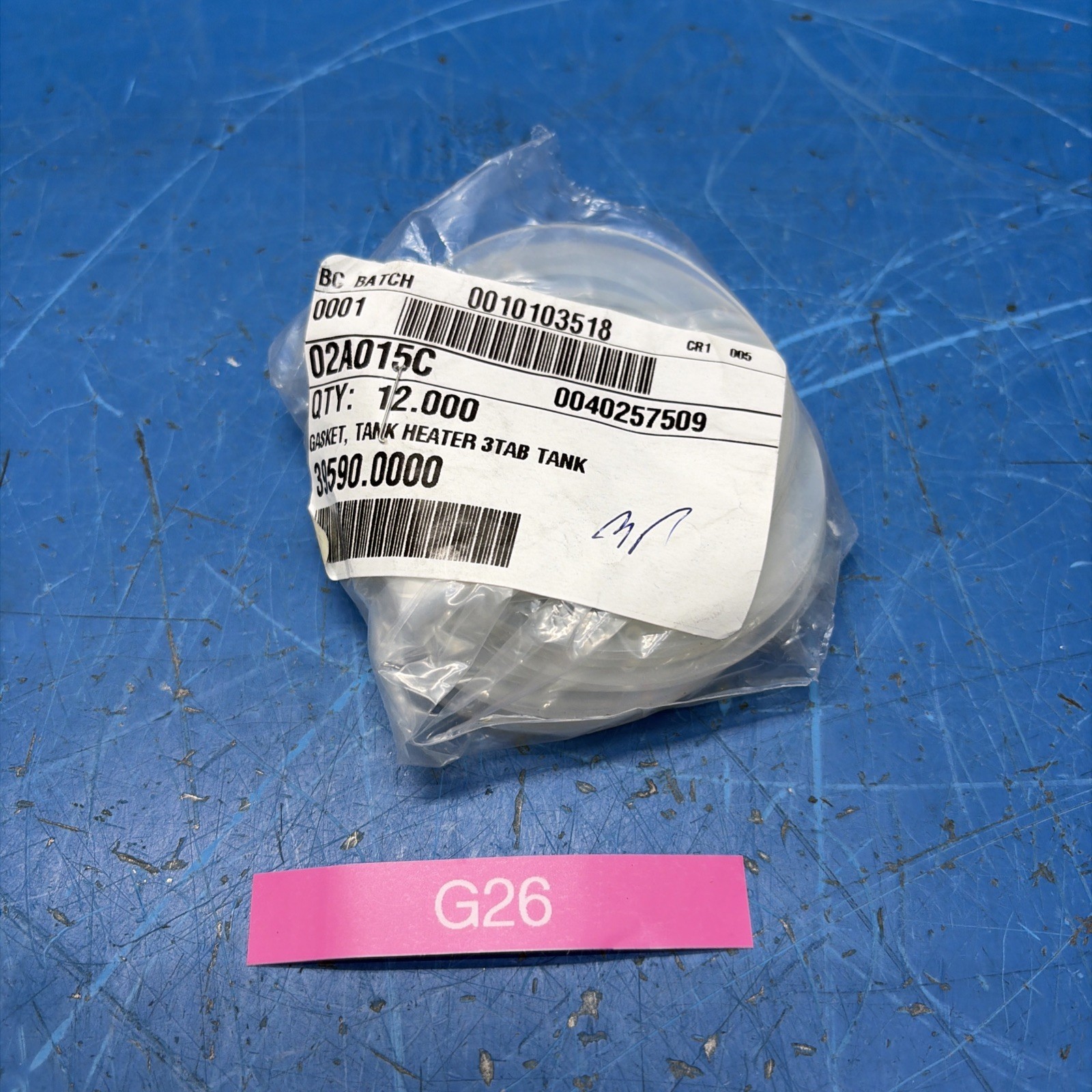 (12) 39590.0000 Bunn Gasket, Tank Heater 3Tab Tank Genuine OEM BU39590.0000