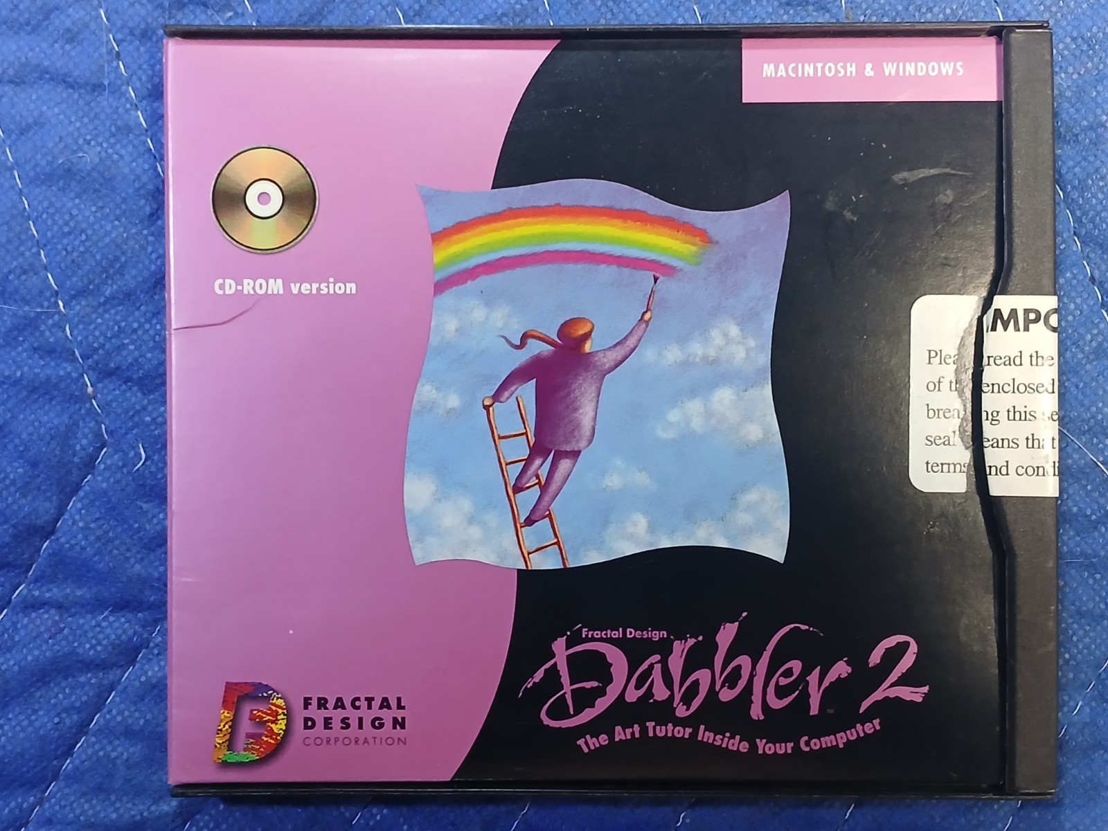 Dabbler 2 The Art Tutor Inside Your Computer (Win/Mac, 1995, Fractal Design) HTF