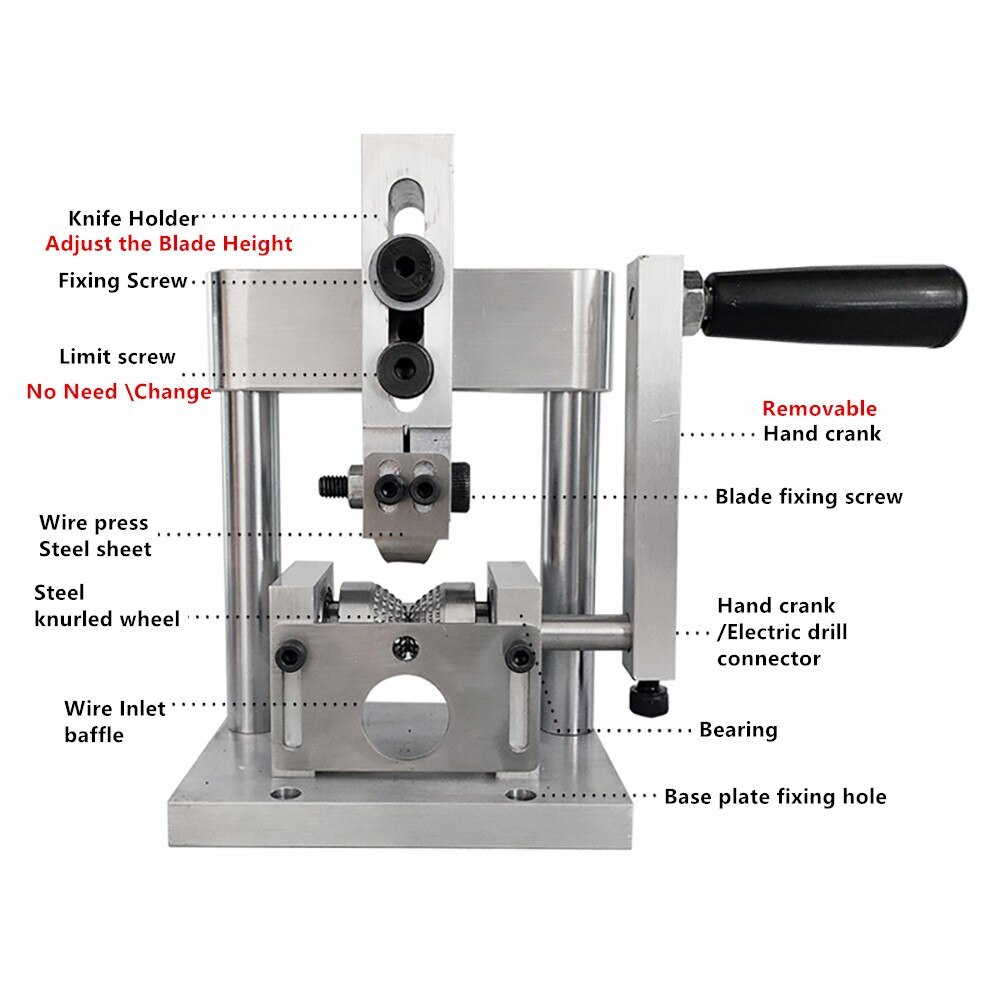 Mini Waste Wire Manual Stripping Machine Diameter 2-12MM Cable Peeler Stripper
