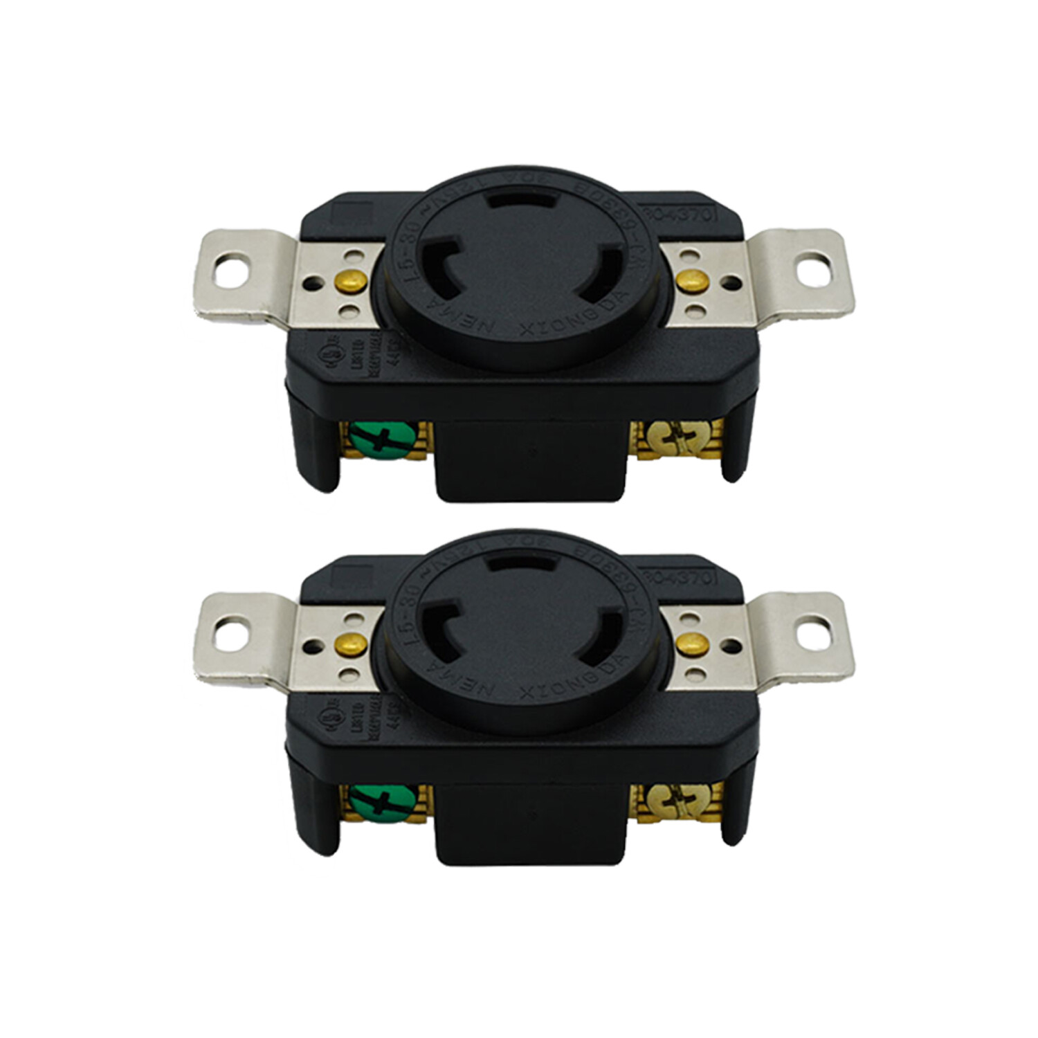 2-pk NEMA L5-30R Female Twist Lock 30A 125V 3 Wire Locking Receptacle L530R