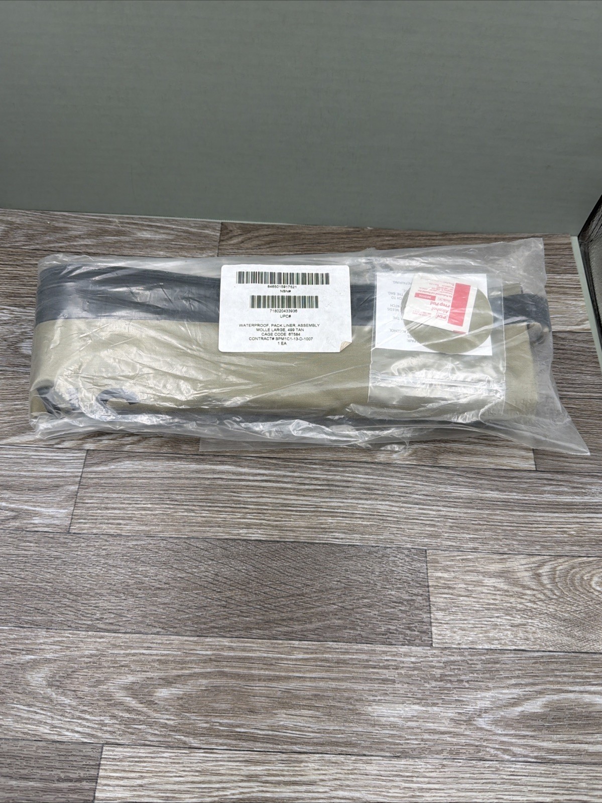 US Military Waterproof Pack Liner Molle Large 499 Tan NSN 8465-01-591-7521 New