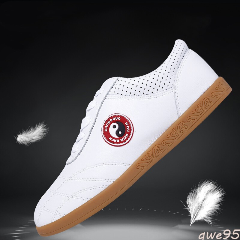 Genuine Leather Kung Fu Tai Chi Shoes Martial Art Shoes Wushu Sport Sneakers