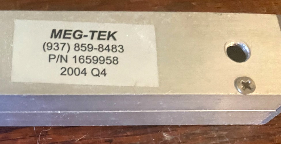 MEG-TEK Dual Optical Linear Encoder Part Number 1659958 22 Inches Long