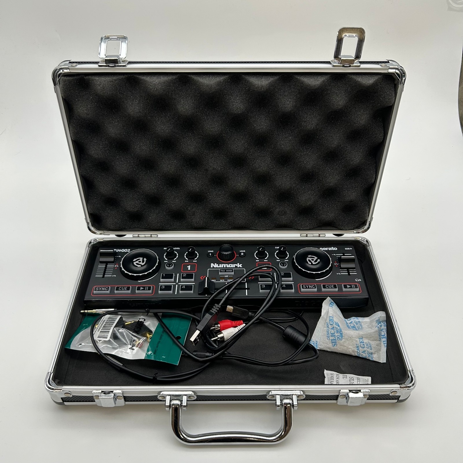 Numark DJ2GO2 2-Channel Pocket Audio Interface DJ Controller with Hard Case