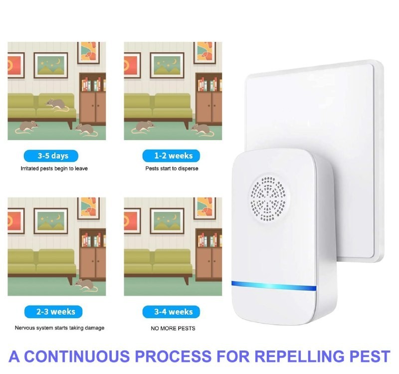 (3 Pack) 6 pcs Ultrasonic Pest Repeller Control Electronic Repellent Bug Pests