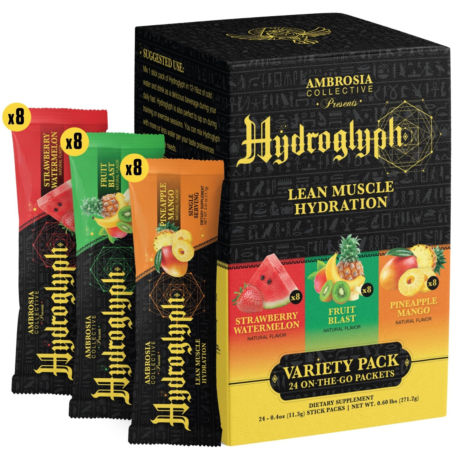 Electrolyte Powder for Fasting | EAA, BCAA & HMB | Sugar-Free Hydration | Vegan,