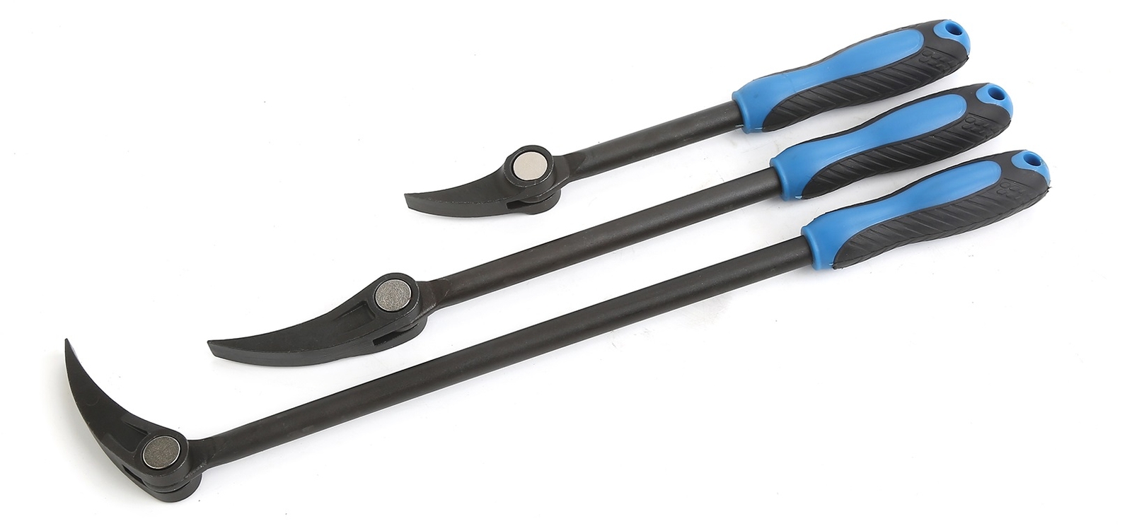 8" 12" 16" HSS Indexable Pry Bar Set, 11-Position Adjustable Angle Pry Bars 3pc