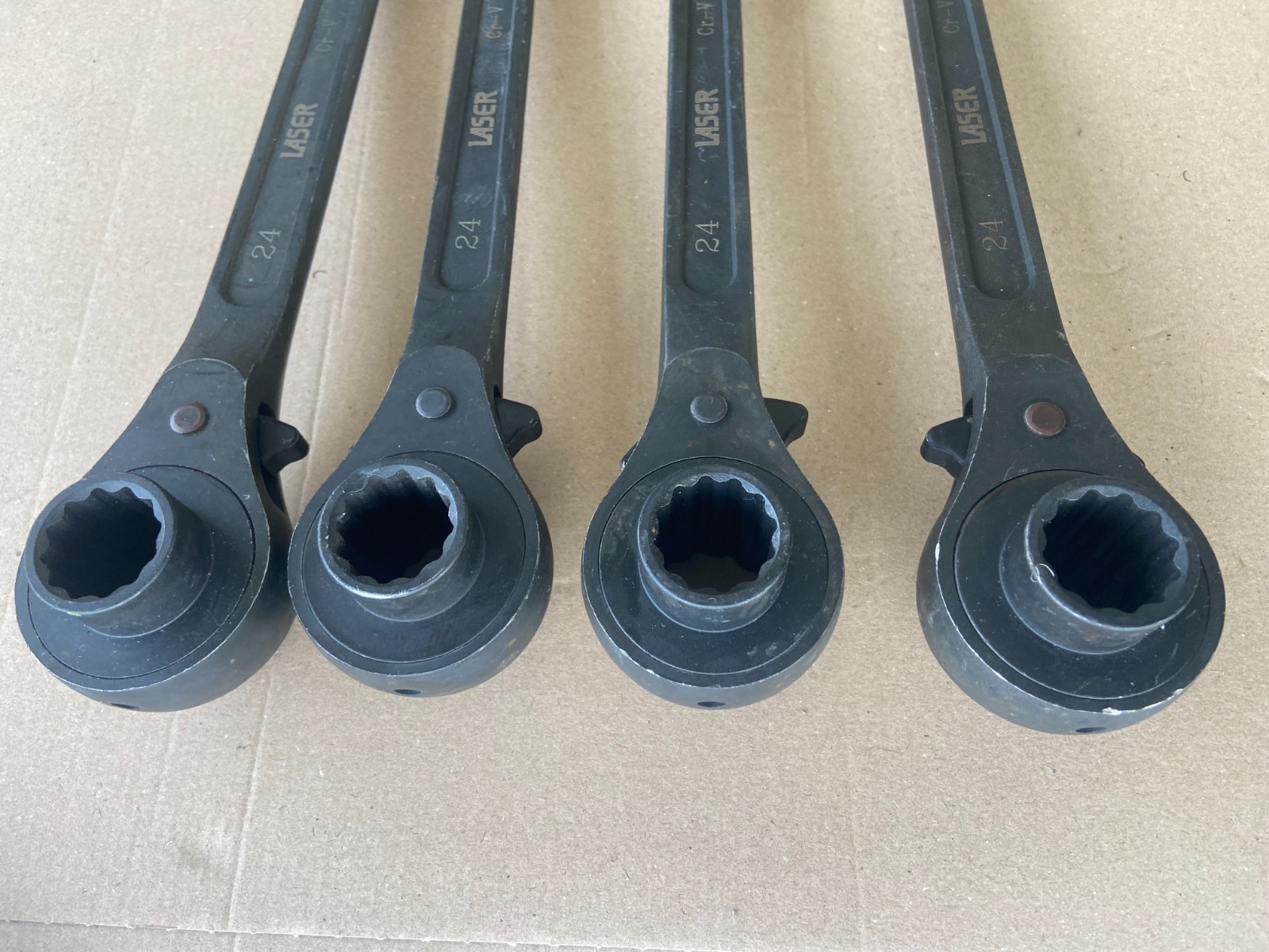 Laser 0177 Ratchet Socket Podger Spud Spanner 24 x 30 mm Scaffold Steel Erecting