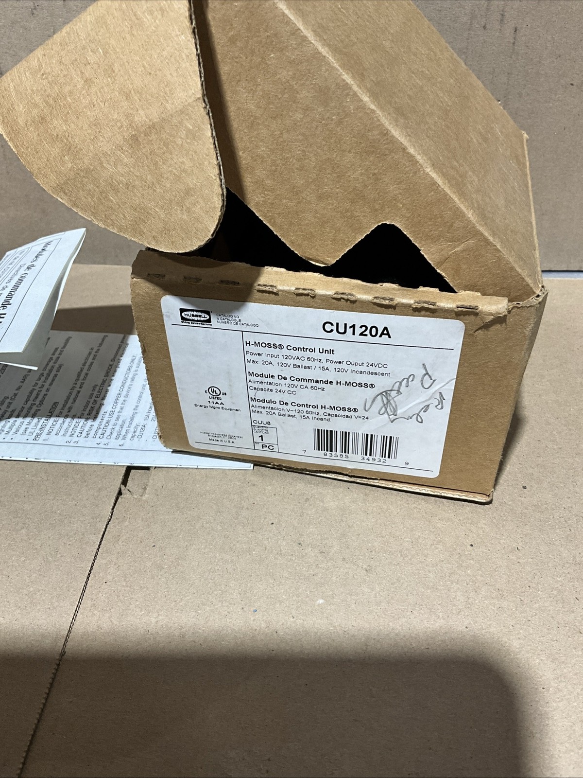 HUBBELL CU120A MODULE DE COMMANDE H-MOSS LOW VOLTAGE CONTROL UNIT NOS
