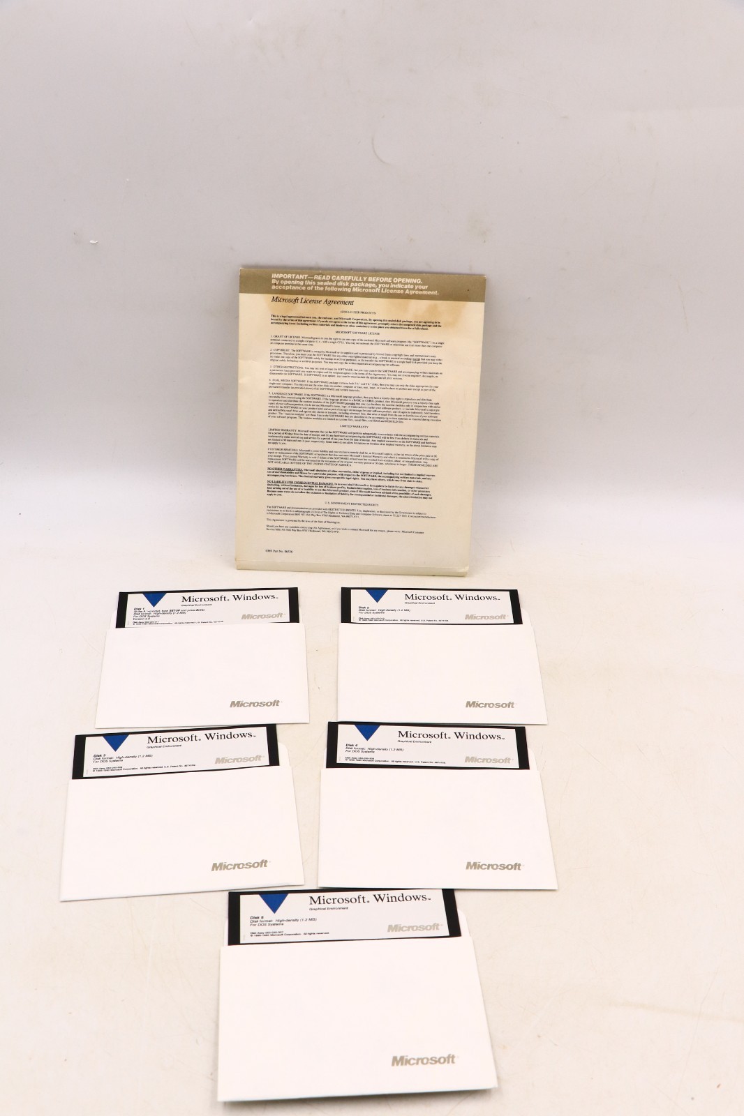 MICROSOFT WINDOWS Version 3.0 5.25" Floppy Disks  1st Party 1990
