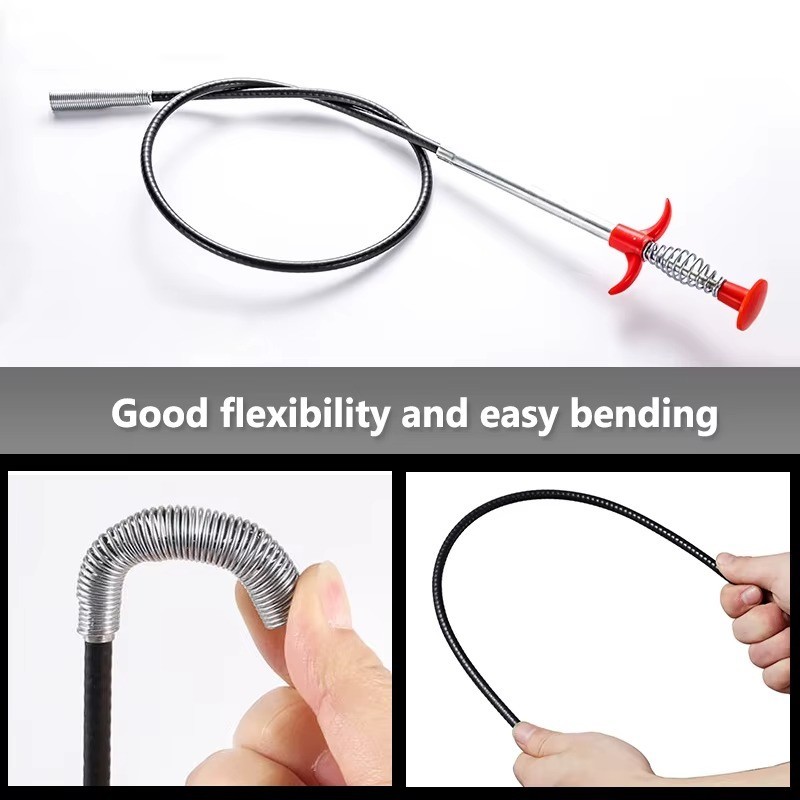 60cm Drain Snake Spring Pipe Dredging Clog Remover Tool
