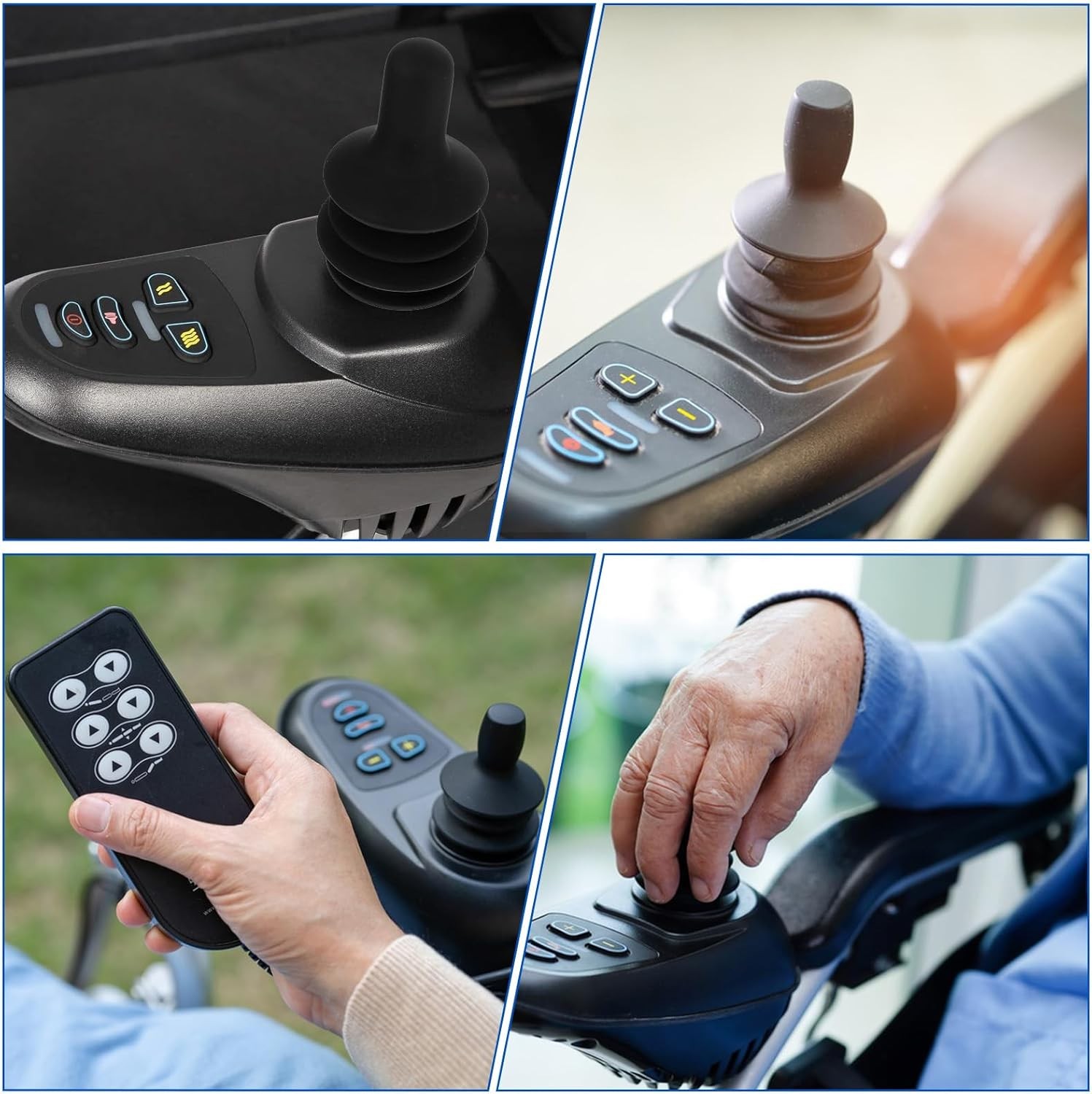 1 Set Controller Knob and Gaiter for Electric Wheelchairs, Universal Silicone Wh