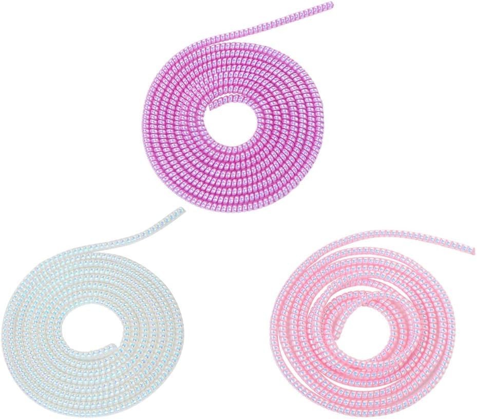 3Pcs Cable Protector,1.55M Spiral Data Cable Protective Sleeve,Flexible Cable...