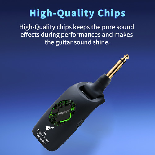 2.4GHz Wireless Guitar System Guitar Transmitter Receiver 100ft Rechargeable