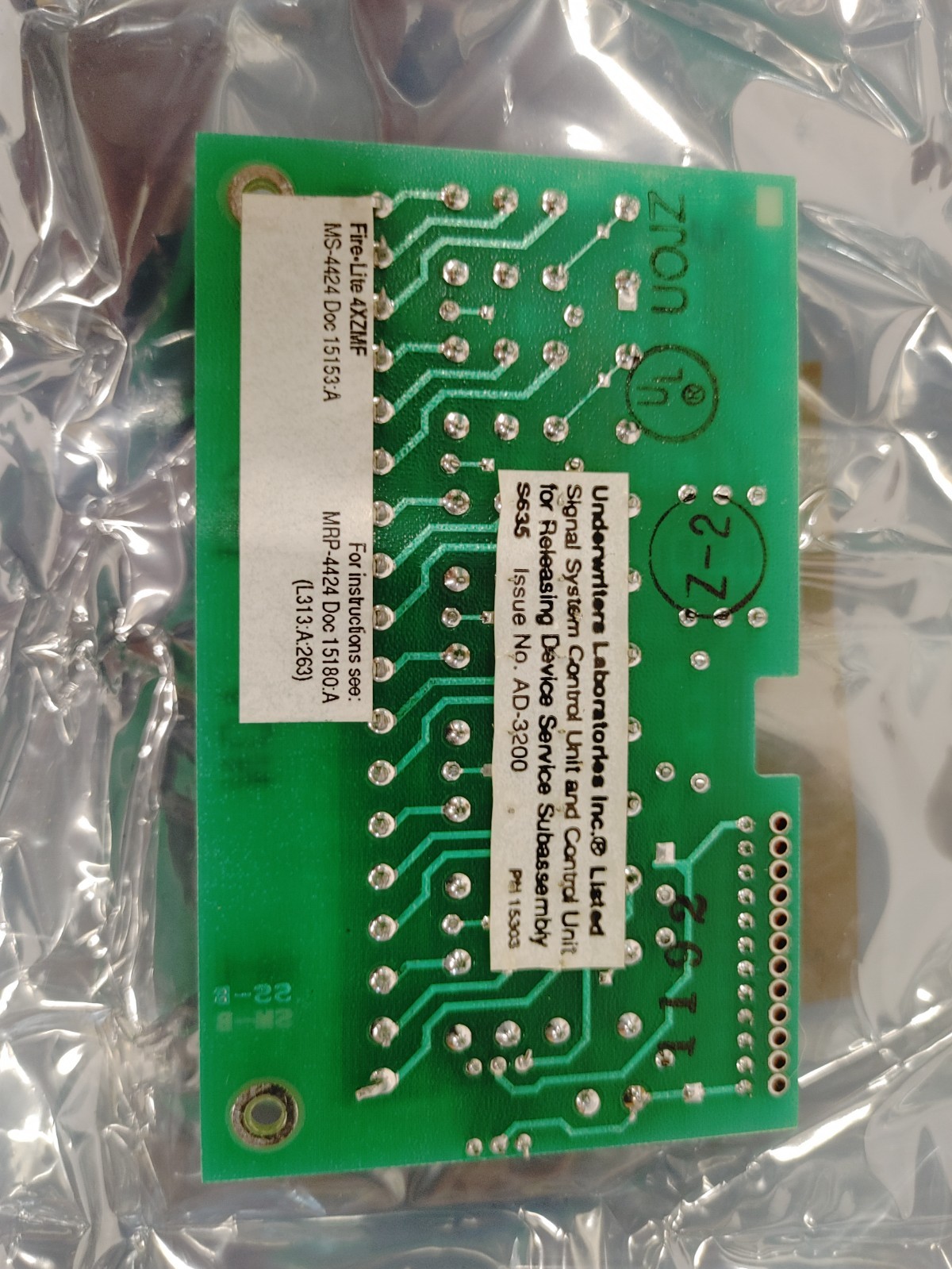 FIRE-LITE 4XZMF ZONE RELAY MODULE