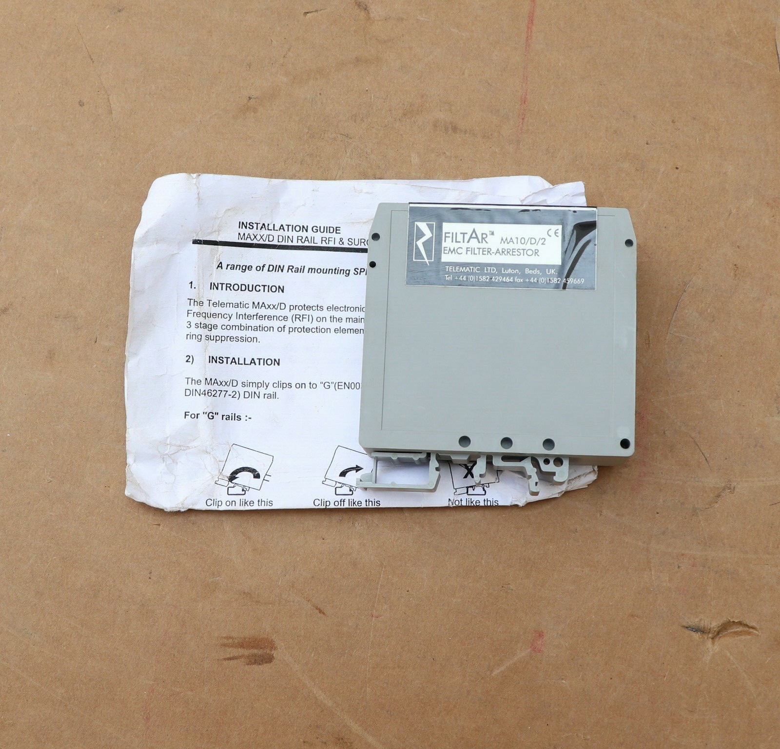 TELEMATIC MA10/D/2 EMC FILTER ARRESTOR