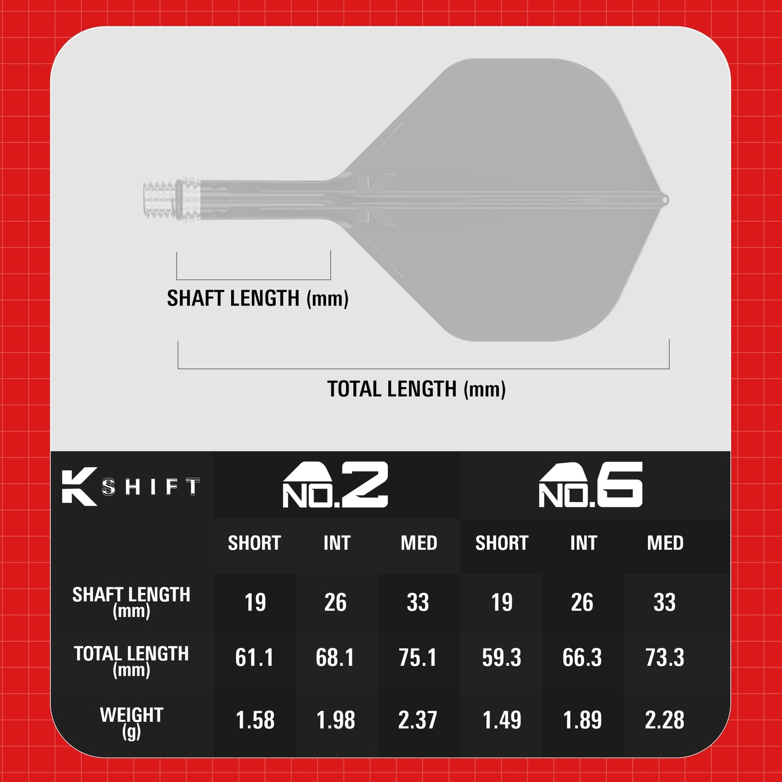 Target Darts K-SHIFT FLIGHT NO2 Stone Darts White 33mm
