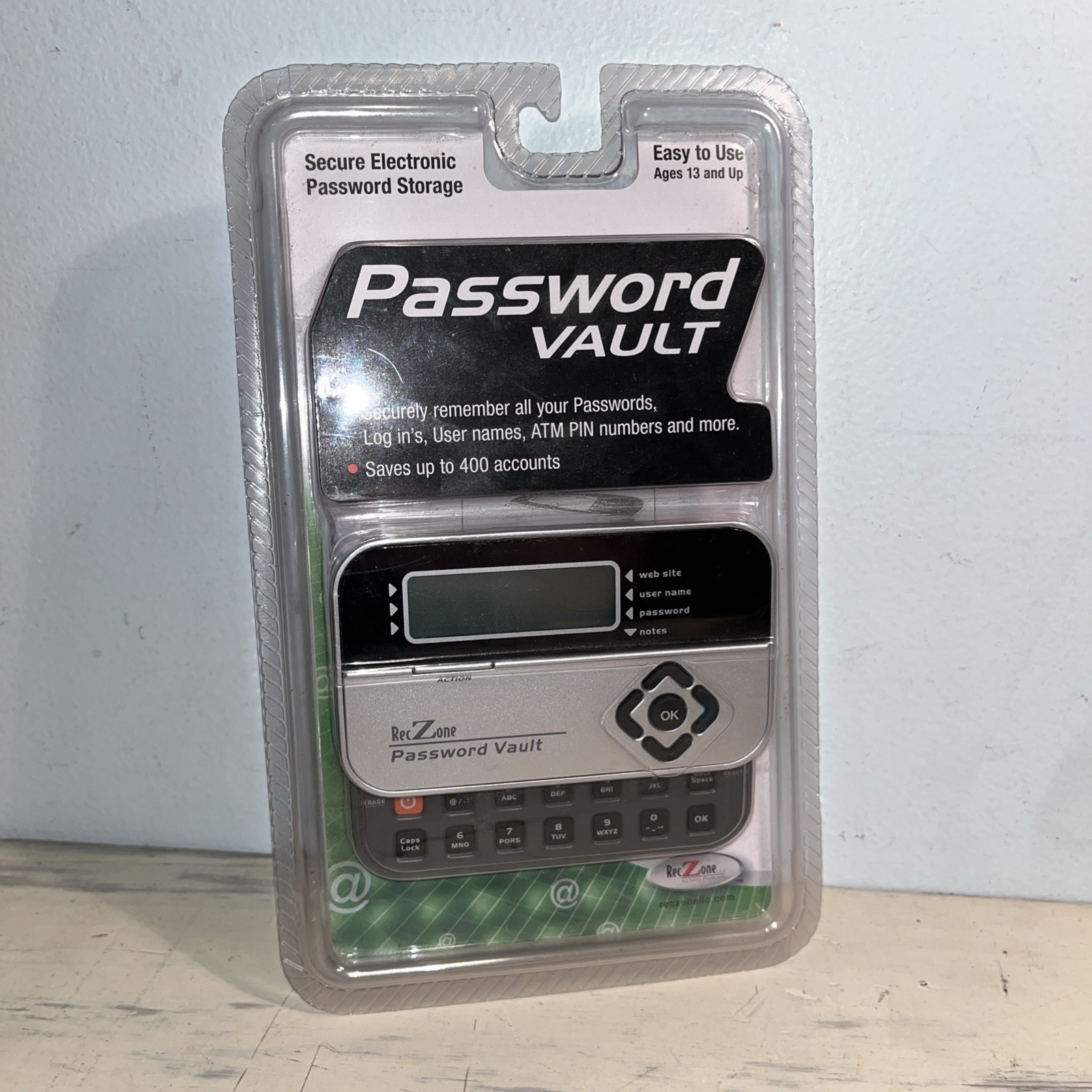 Password Vault 580 Secure Electronic Password Storage RecZone - New Sealed