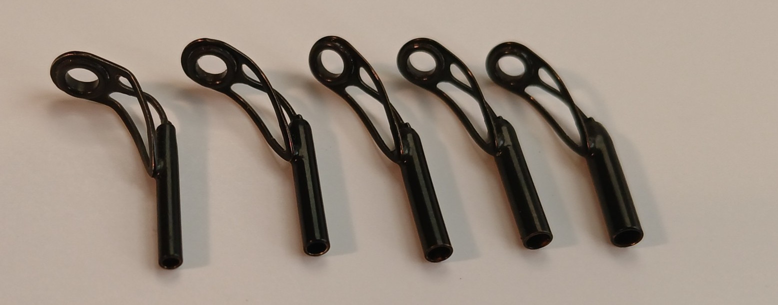 New Fuji Black Ultra-Light Spinning Fishing Rod Tip Top Guide set of 5