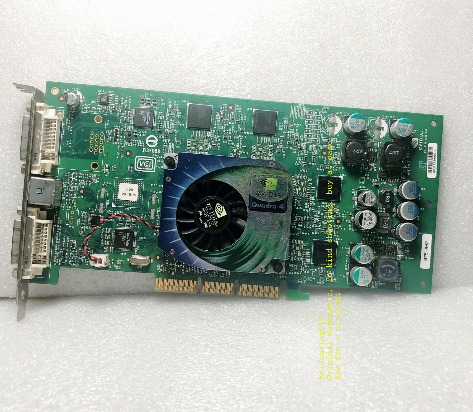Original  Quadro4 980XGL 128M AGP Professional Graphics Card / Medical Card