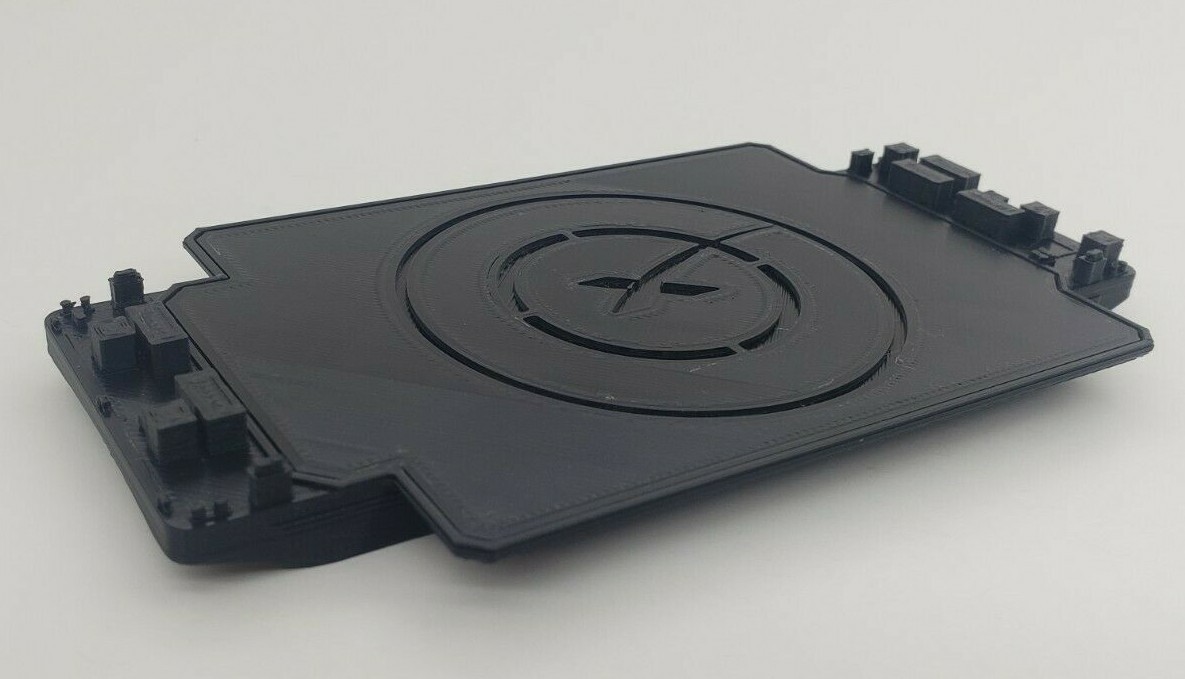 3D Printed SpaceX Drone Barge Landing Platform Ship Black PLA Plastic