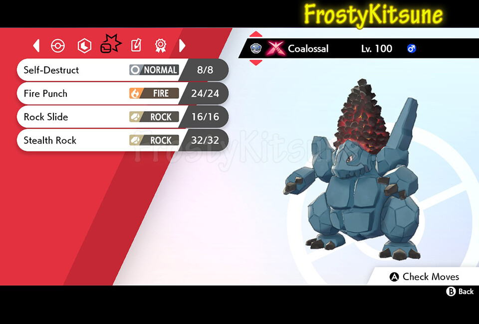 6IV Ultra Shiny Coalossal Gigantamax Pokemon Sword / Shield