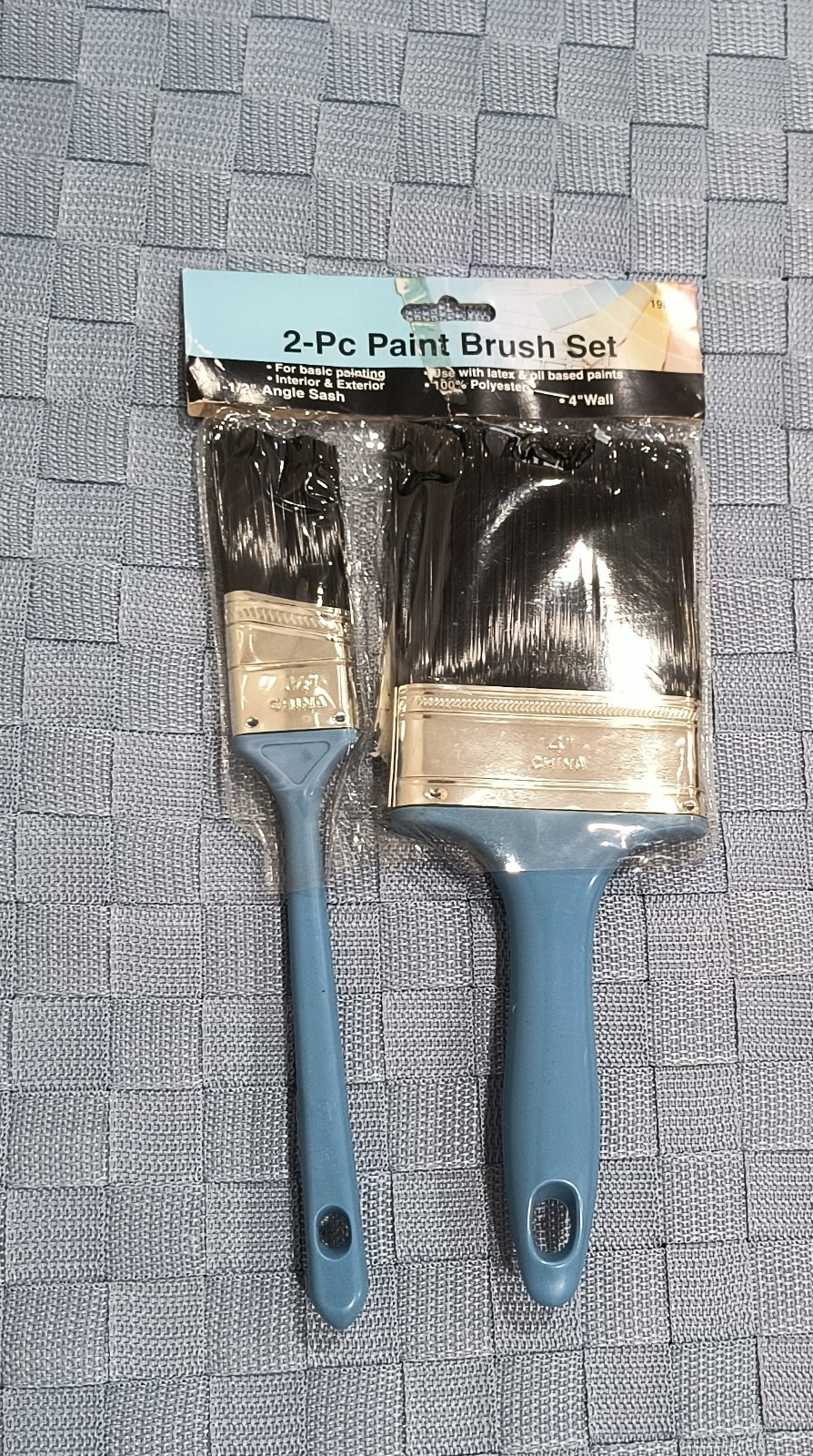 2pc Paint Brush Set 1.5" Angled 4" Polyester, Value Series Brand New!
