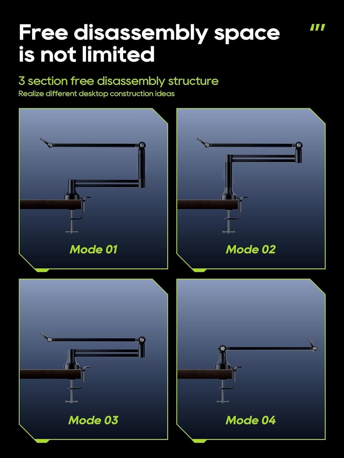Soporte De Microfono De Escritorio Con Suspensi Ajustable Brazo Para Microfono.