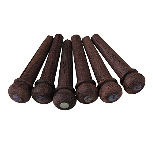 Bqlzr Acoustic Guitar Rosewood Bridge Pins W/pearl Shell Dot Wooden Ac
