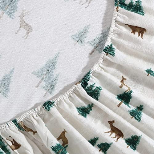 Eddie Bauer - King Sheets, Cotton Flannel Bedding Set, Brushed For Extra