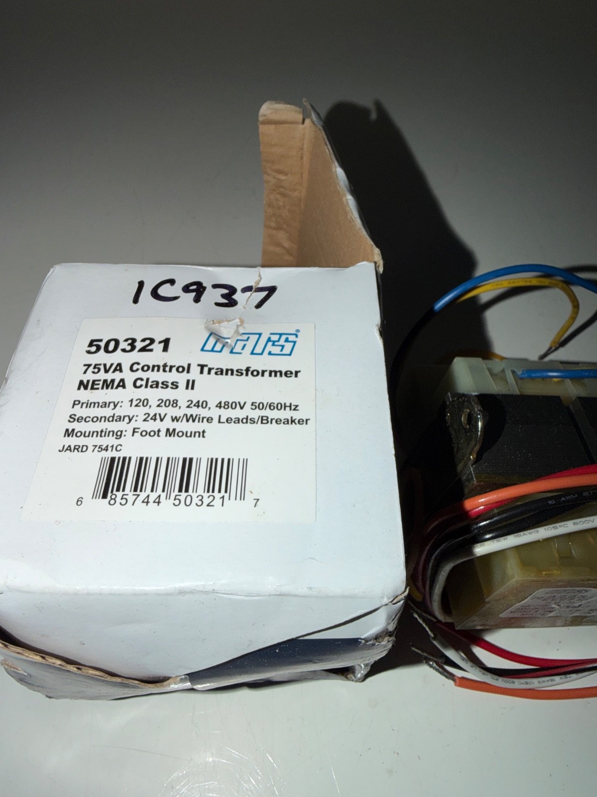 NEW OPEN BOX MARS 50321 75VA CONTROL TRANSFORMER