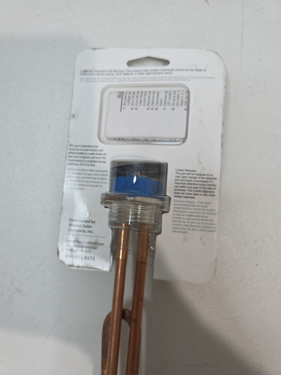 Protech (Rheem) LWD Element, Copper, 240V, 4000W (Inv12294)