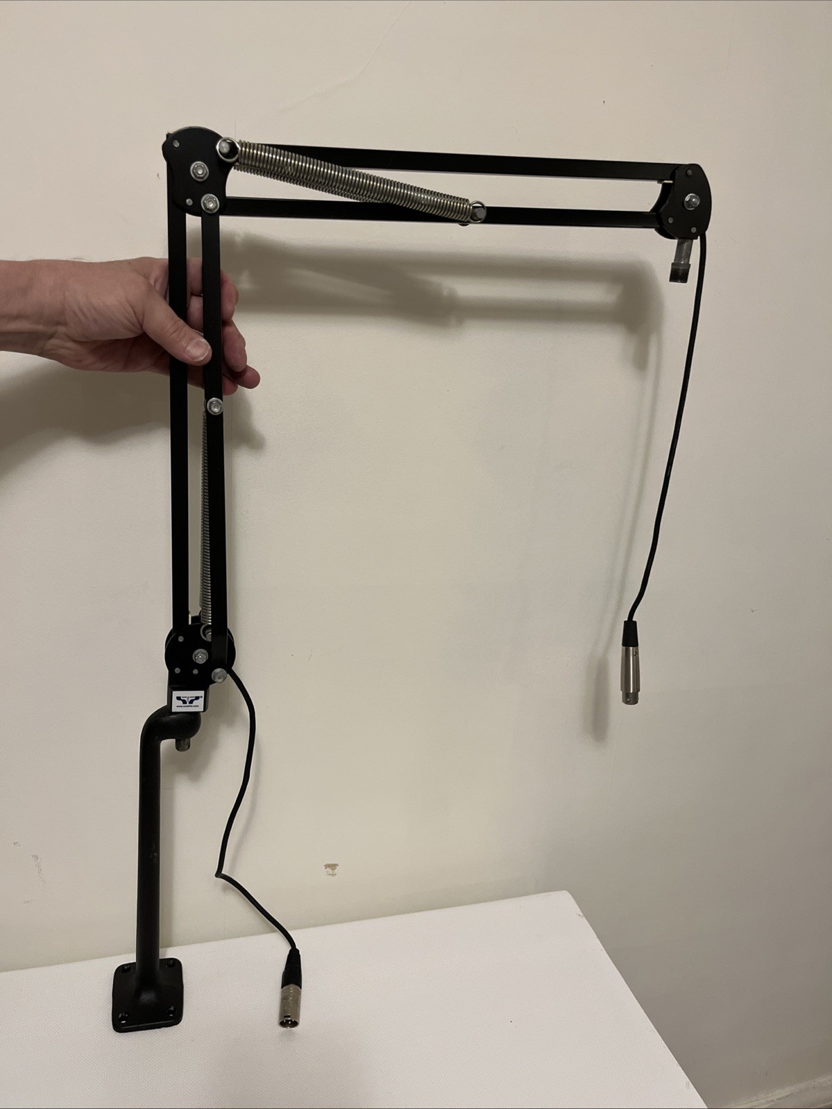 O.C. White Pro Mic Boom with Riser and Low Noise XLR Cable