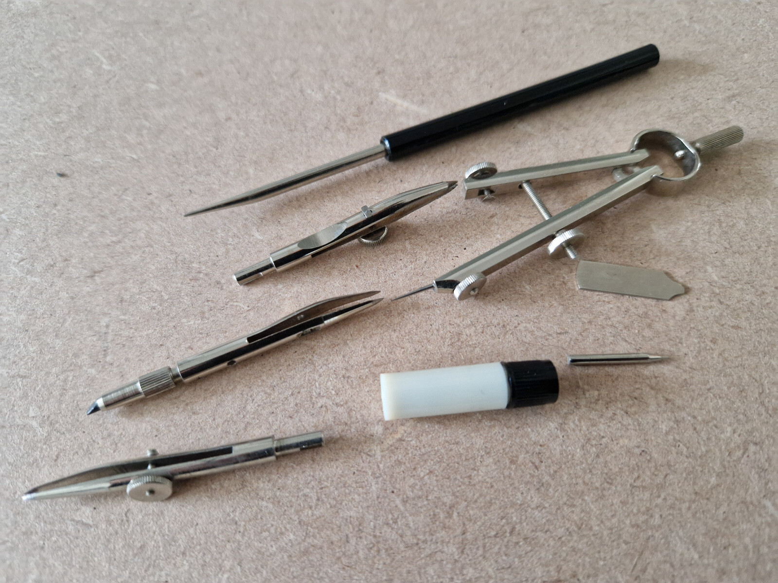 Vintage Pythag drafting compass drawing set In Case