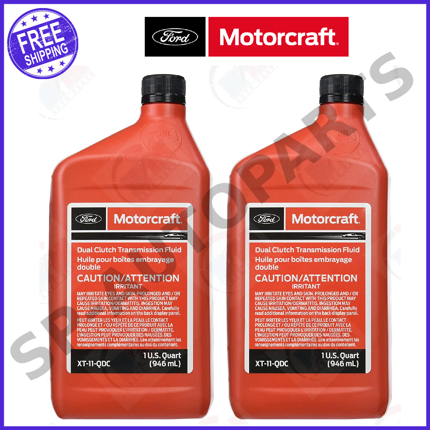 2-Quarts DCT Dual Clutch Transmission Fluid XT11QDC FOR  FORD  Motorcraft Focus