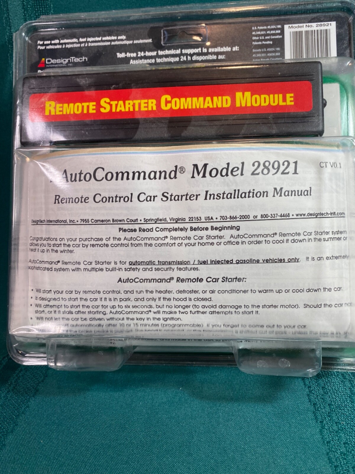 DesignTech Remote Control Car Starter Auto Command NEW Unopened Model #28921