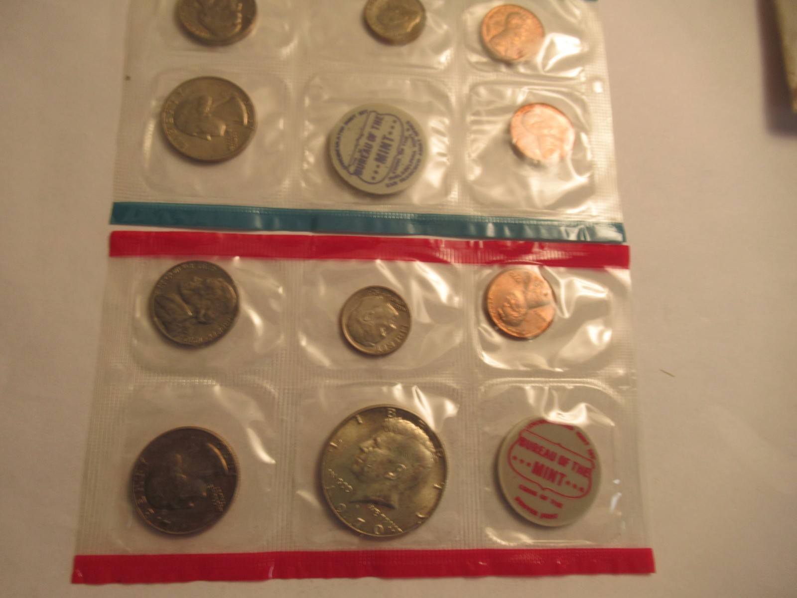 1968, 1969, 1970 US Mint UNC Sets, silver Kennedy's, US Mint Packaging