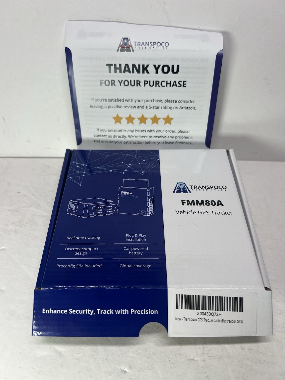 Transpoco Hidden GPS Tracker for Vehicles -Easy Install,Battery Connected - 4G L