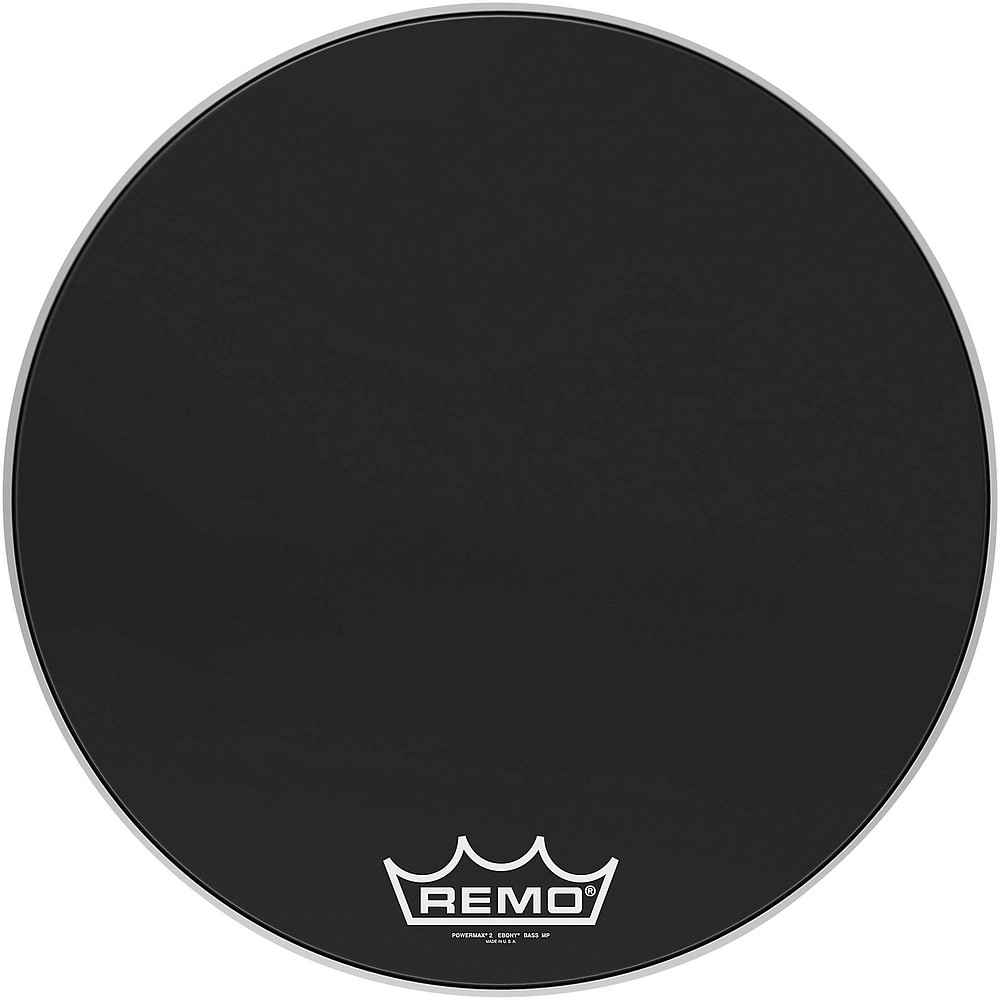 Remo Powermax 2 Ebony Crimplock Bass Drum Head 24 in.