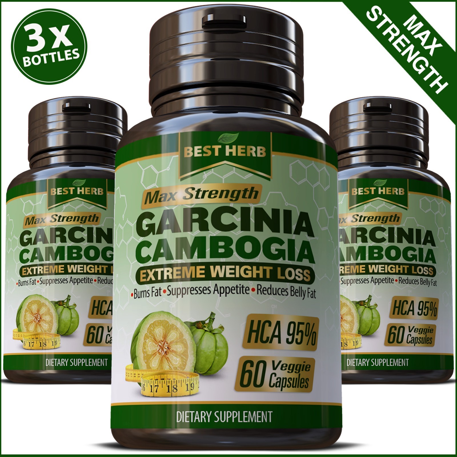 180 X PILLS STRONGEST 3000mg GARCINIA CAMBOGIA HCA 95% WEIGHT LOSS DIET SLIMMING