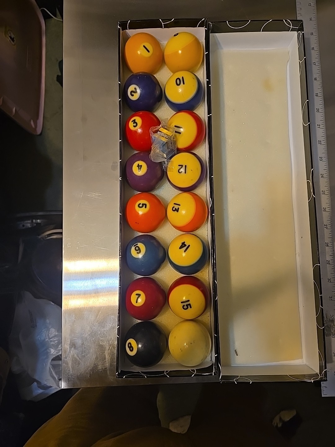 Vtg  Pool Balls Complete Billiard Set