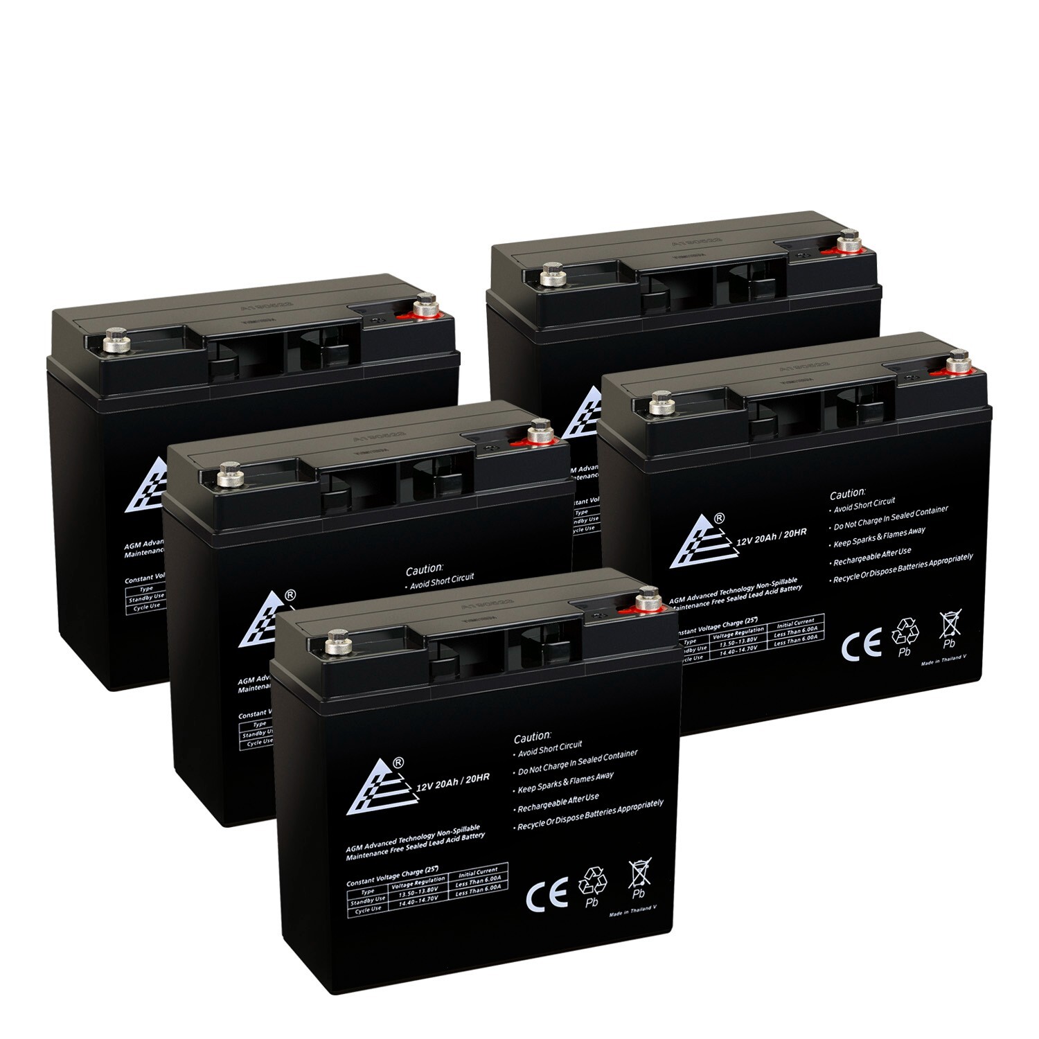 ExpertBattery - 5 packs of 6_DZM-20 Replacement SLA AGM Rechargeable Batteries