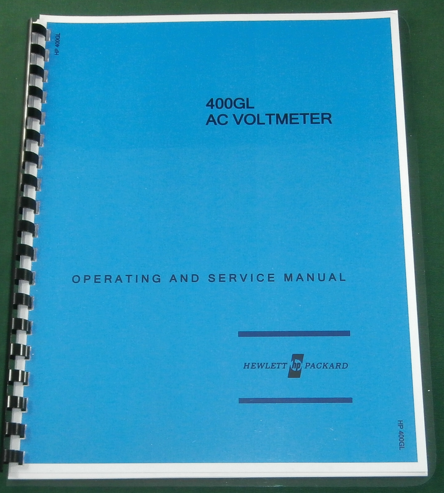 HP 400GL Service & Operation Manual: with 11" X 17" Foldouts & Plastic Covers