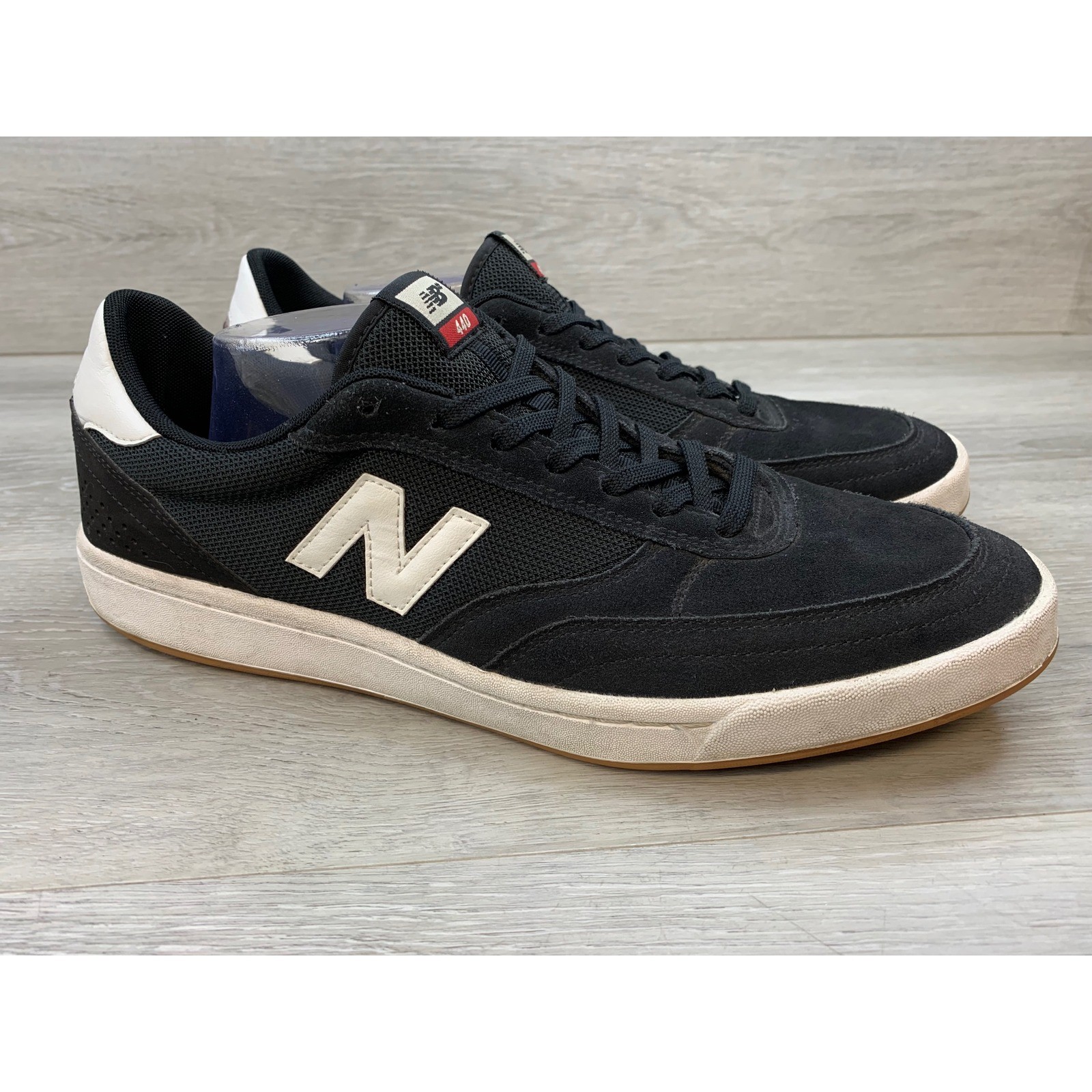 New Balance 440 Men's Sneakers Black White Gum Skate Casual Lace Up 13 Shoes