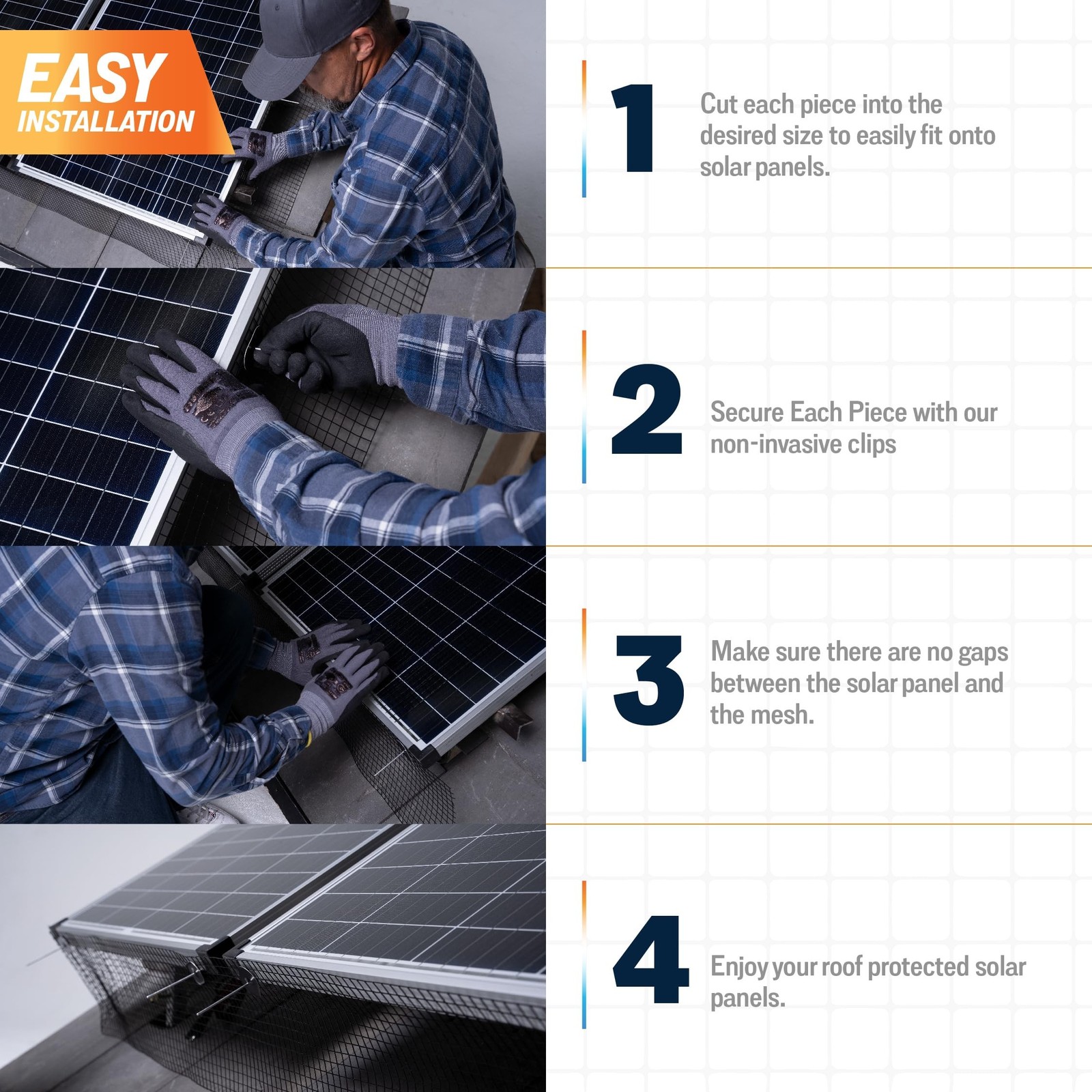 Critter Guard PRO 6in x 100ft Solar Panel Bird Guard