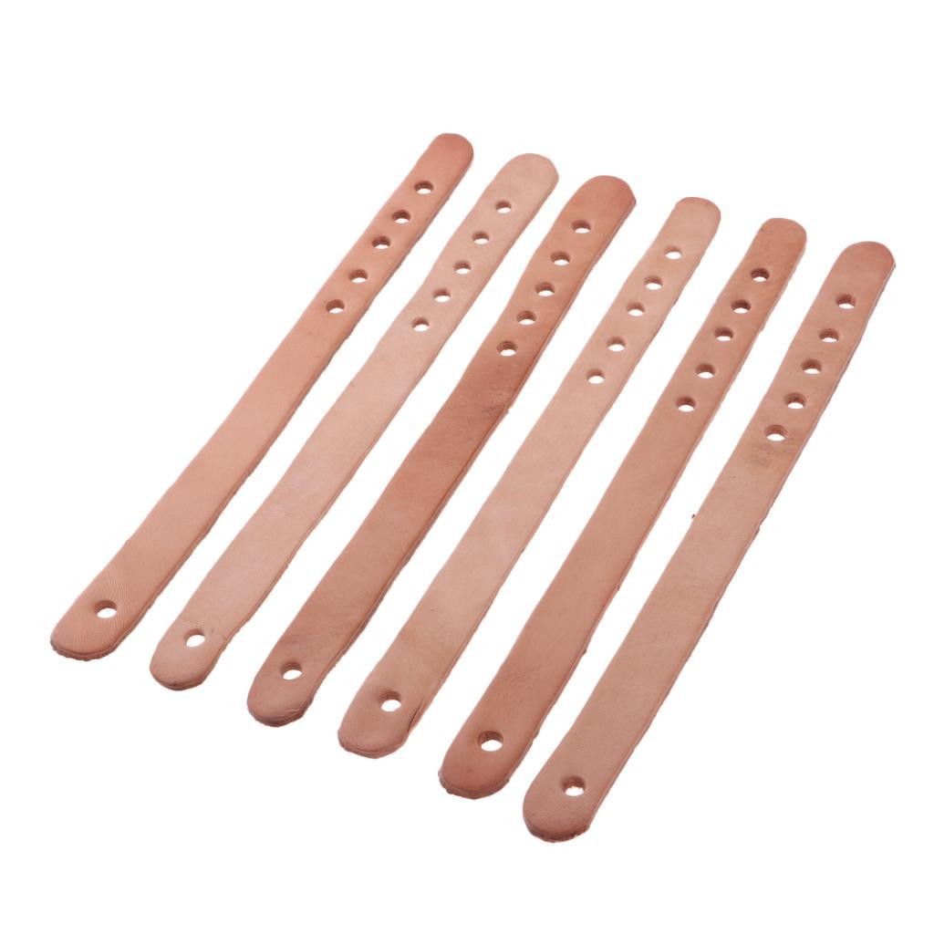 6pcs Pool Eight Ball Table Pocket Rail Leather Belt 10\\\"