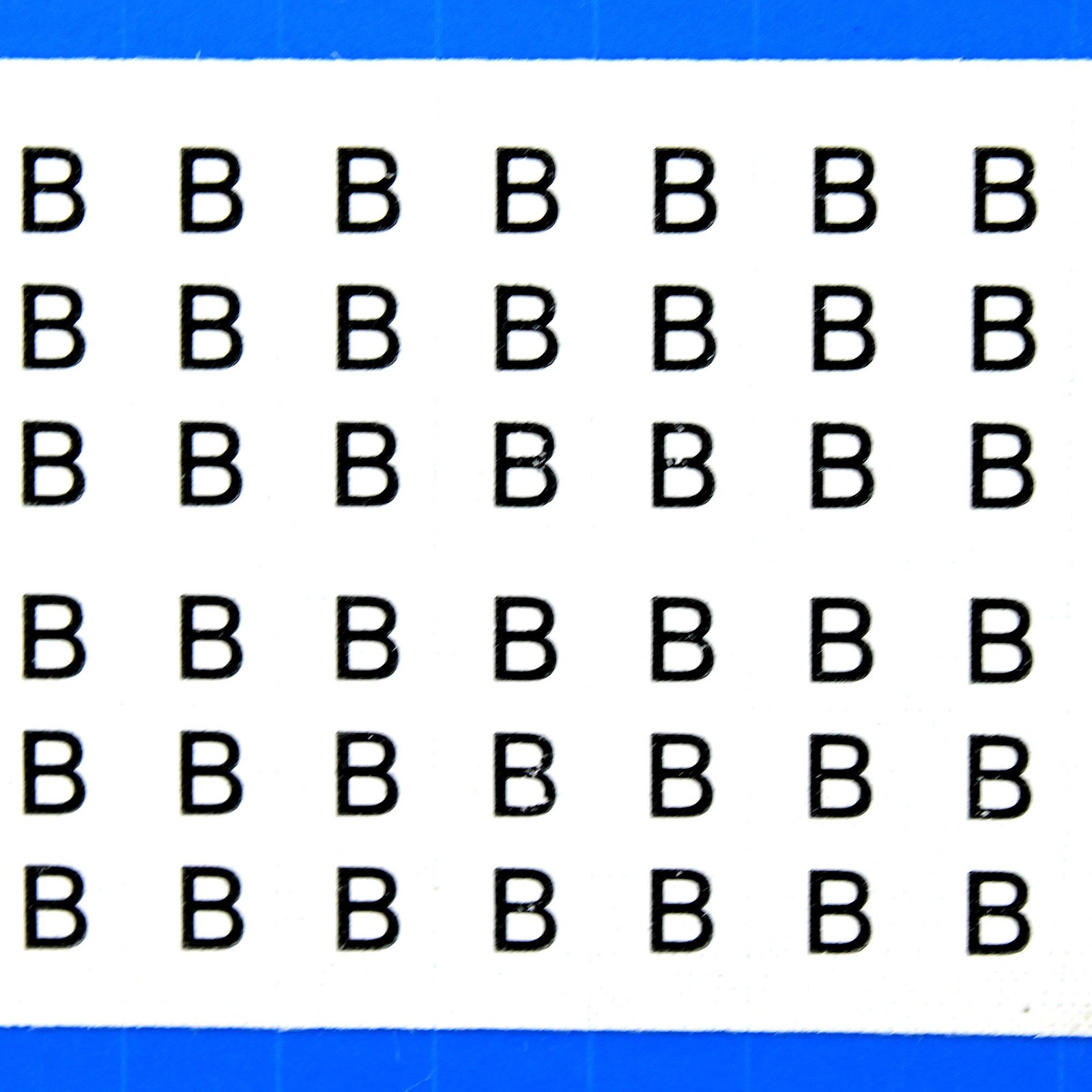 PANDUIT PCM-B PAN-CODE PRE-PRINTED "B" PCM VINYL CLOTH MARKER CARDS (5 PACK)