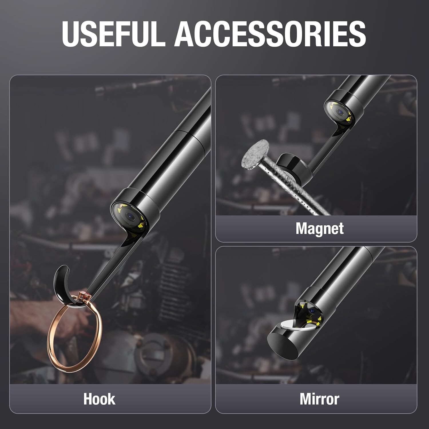 50FT USB C Sewer Inspection Camera Waterproof Endoscope 8 LED For iPhone Android